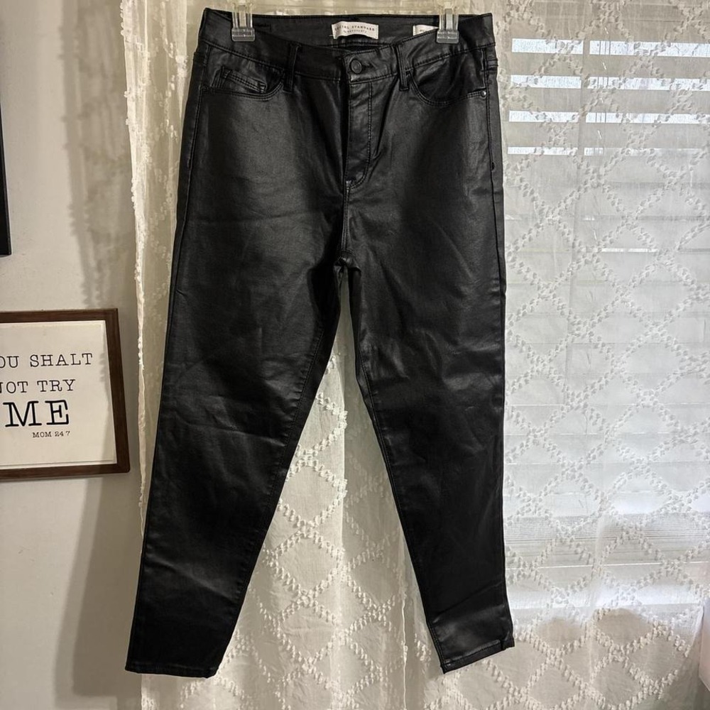 Social Standard by Sanctuary Black Coated High‎ Rise Skinny Jeans Size 10